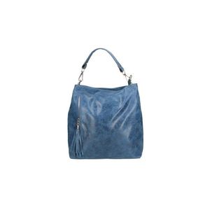 Michal Negrin Kék egyvállas fényes olasz bőr táska kép
