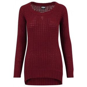 Urban Classics Ladies Long Wideneck Sweater burgundy kép