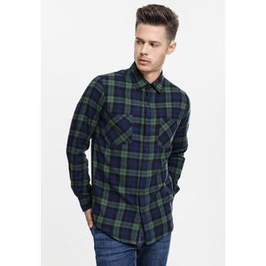 Urban Classics Checked Flanell Shirt 3 forest/nvy/blk kép