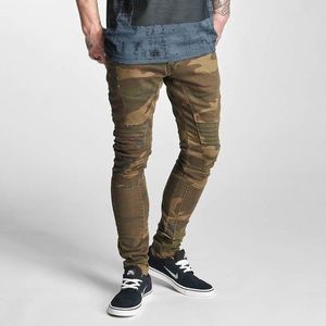 2Y Slim Fit Jeans Brown Camouflage kép