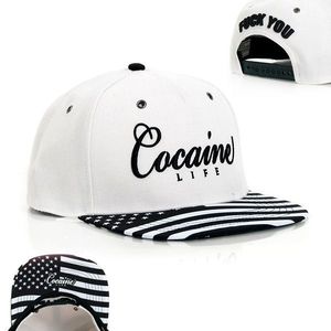 Cocaine Life Stars & Stripes White Black Snapback kép