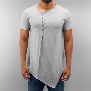 Just Rhyse Button T-Shirt Grey kép