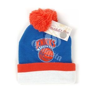 Mitchell & Ness NBA Jersey Stripe Cuff W Pom New York Knicks Beanie MN-NBA-KE31Z kép