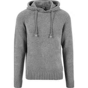 Urban Classics Chenille Hooded Sweater grey kép