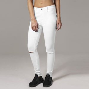 Urban Classics Ladies Cut Knee Pants white kép
