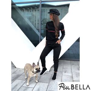 Bella Pants Black- Gumis dereú nadrág zsebbel, felhajtva az alján kép