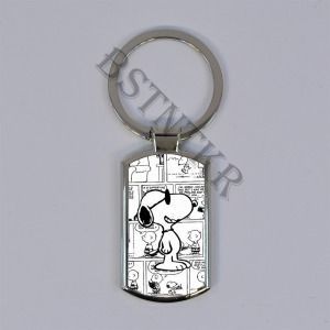 Snoopy mintás elegáns fém kulcstartó kép