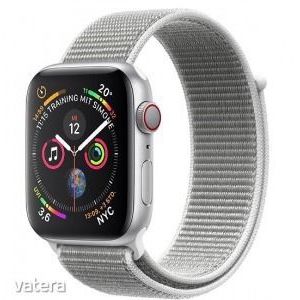 Apple óra 4 széria + cellular a képen látható Ezüst színben Bontatlan 1 év gyártói garancia 40 mm kép