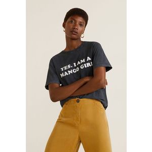 Mango - T-shirt Plain kép
