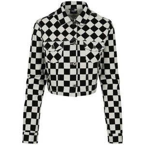 Urban Classics Ladies Short Check Twill Jacket chess kép