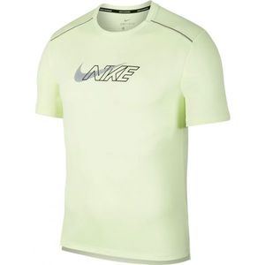 Nike DF MILER SS FLASH NV M Férfi póló futáshoz, világoszöld, méret L kép