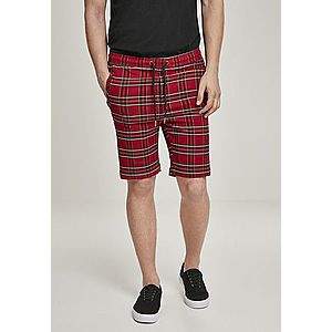 Urban Classics Checker Shorts red/blk kép