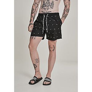 Urban Classics Embroidery Swim Shorts shark/black/white kép