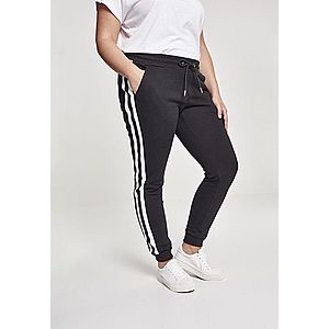 Urban Classics Ladies College Contrast Sweatpants black/white/black kép