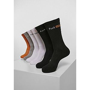 Mr. Tee Fuck Off Socks 6-Pack black/white/grey/neonorange kép