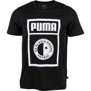 Puma SLAVIA PRAGUE GRAPHIC TEE Férfi póló, fekete, méret S kép