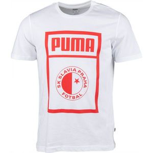 Puma SLAVIA PRAGUE GRAPHIC TEE Férfi póló, fehér, méret L kép