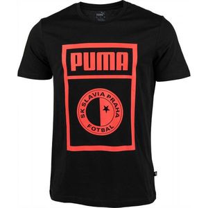 Puma SLAVIA PRAGUE GRAPHIC TEE Férfi póló, fekete, méret L kép