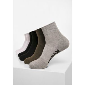 Urban Classics High Sneaker Socks 6-Pack black/white/grey/olive kép