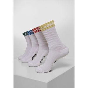Urban Classics Short Sporty Logo Socks Coloured Cuff 4-Pack multicolor kép