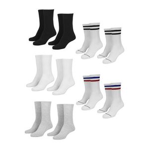 Urban Classics Sporty Socks 10-Pack blk/wht/gry+wht/nvy/rd+wht/blk kép