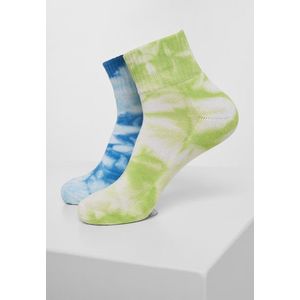 Urban Classics Tie Dye Socks Short 2-Pack green/blue kép