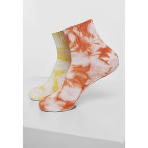 Urban Classics Tie Dye Socks Short 2-Pack orange/yellow kép