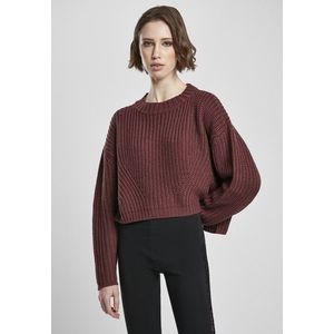 Urban Classics Ladies Wide Oversize Sweater cherry kép