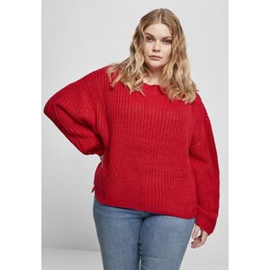 Urban Classics Ladies Wide Oversize Sweater fire red kép