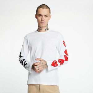 Comme des Garcons PLAY Long Sleeve Tee White kép