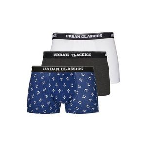 Urban Classics Boxeralsók tengerészkék / sötétszürke / fekete / fehér kép