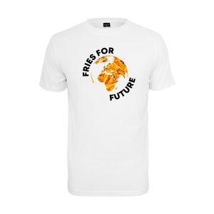 Mister Tee Póló 'Fries For Future' fehér / fekete / narancs kép