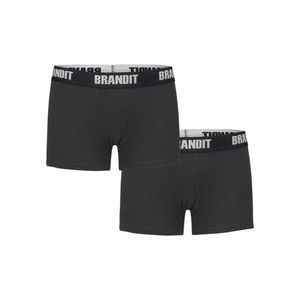 Brandit Boxershorts Logo 2er Pack black/black kép