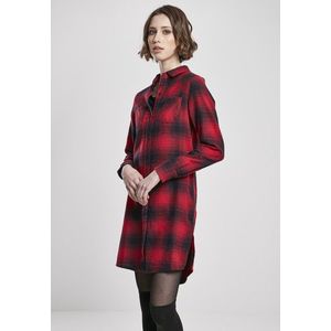 Urban Classics Ladies Check Shirt Dress darkblue/red kép
