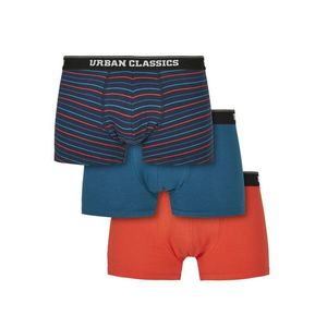 Urban Classics Boxer Shorts 3-Pack mini stripe aop+boxteal+boxora kép