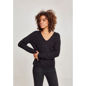 Urban Classics Ladies Back Lace Up Sweater black kép