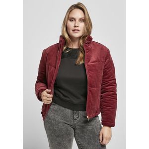 Urban Classics Ladies Corduroy Puffer Jacket burgundy kép