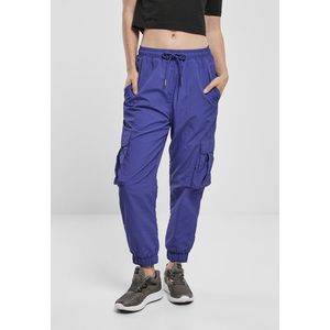 Urban Classics Ladies High Waist Crinkle Nylon Cargo Pants bluepurple kép