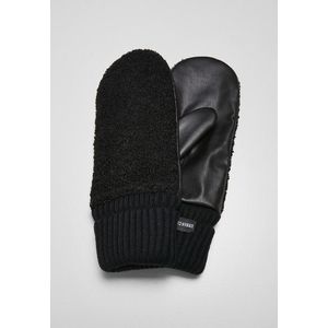 Urban Classics Sherpa Imitation Leather Gloves black kép