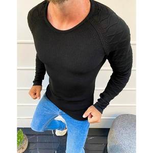 Black men's pullover sweater WX1650 kép