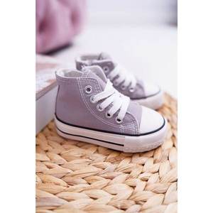 Children's Sneakers High With Zipper Grey Filemon kép