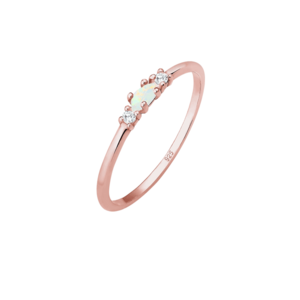 ELLI Gyűrűk opál / rózsaszín arany / átlátszó kép