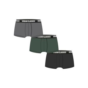 Urban Classics Boxer Shorts 3-Pack grey+darkgreen+black kép