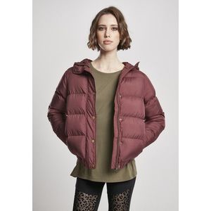 Urban Classics Ladies Hooded Puffer Jacket cherry kép