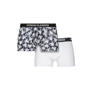 Urban Classics Men Boxer Shorts Double Pack palm aop+white kép