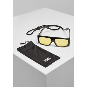 Urban Classics Sunglasses Raja with Strap black/yellow kép