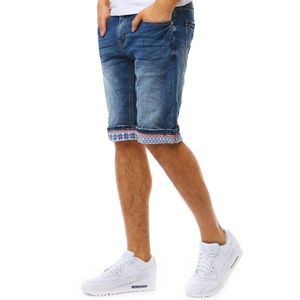Men's denim shorts blue SX0778 kép