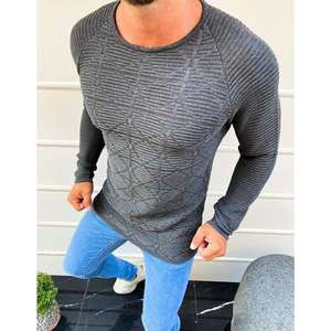 Men's slipped-over sweater anthracite WX1596 kép