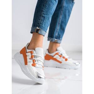 IDEAL SHOES SNEAKERS WITH ORANGE INSERT kép