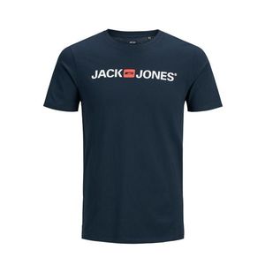 JACK & JONES Póló 'Essentials' sötétkék / pasztellpiros / fehér kép